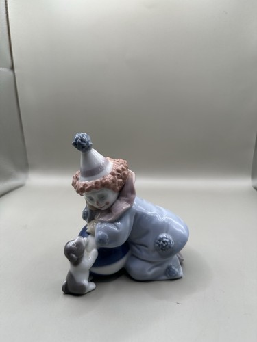 Lladro clown with dog - lladro,