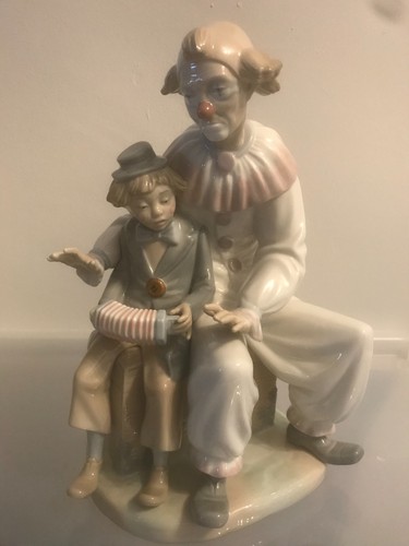 Lladro ceramic clown figure - lladro,