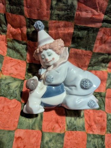 Lladro clown with puppy - lladro, 5278