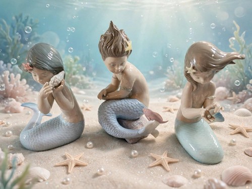 Nao lladro trio mermaids - nao,